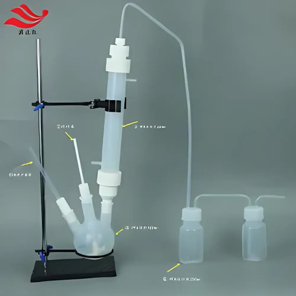 PFA Transparent Fluorinated Ethylene Propylene (FEP) Round-Bottom Reaction Flask – 500 mL, Single-Neck or Multi-Neck Configuration