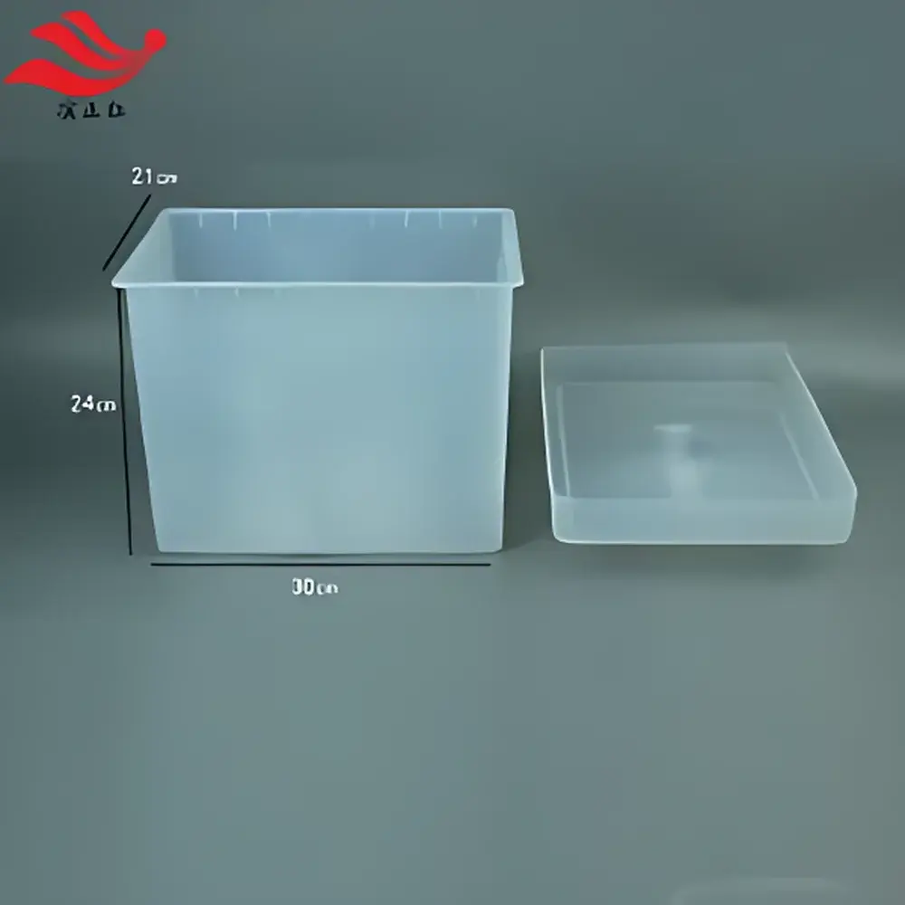PFA Transparent Corrosion-Resistant Square Tray – Monolithic Teflon (PFA) Rack