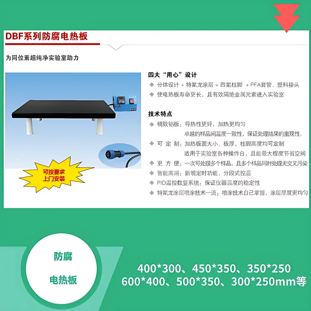 Binzhenghong NJ-DBF-I/II Corrosion-Resistant PID-Controlled Digital Heating Plate with High-Temperature Aluminum or Graphite Heating Surface