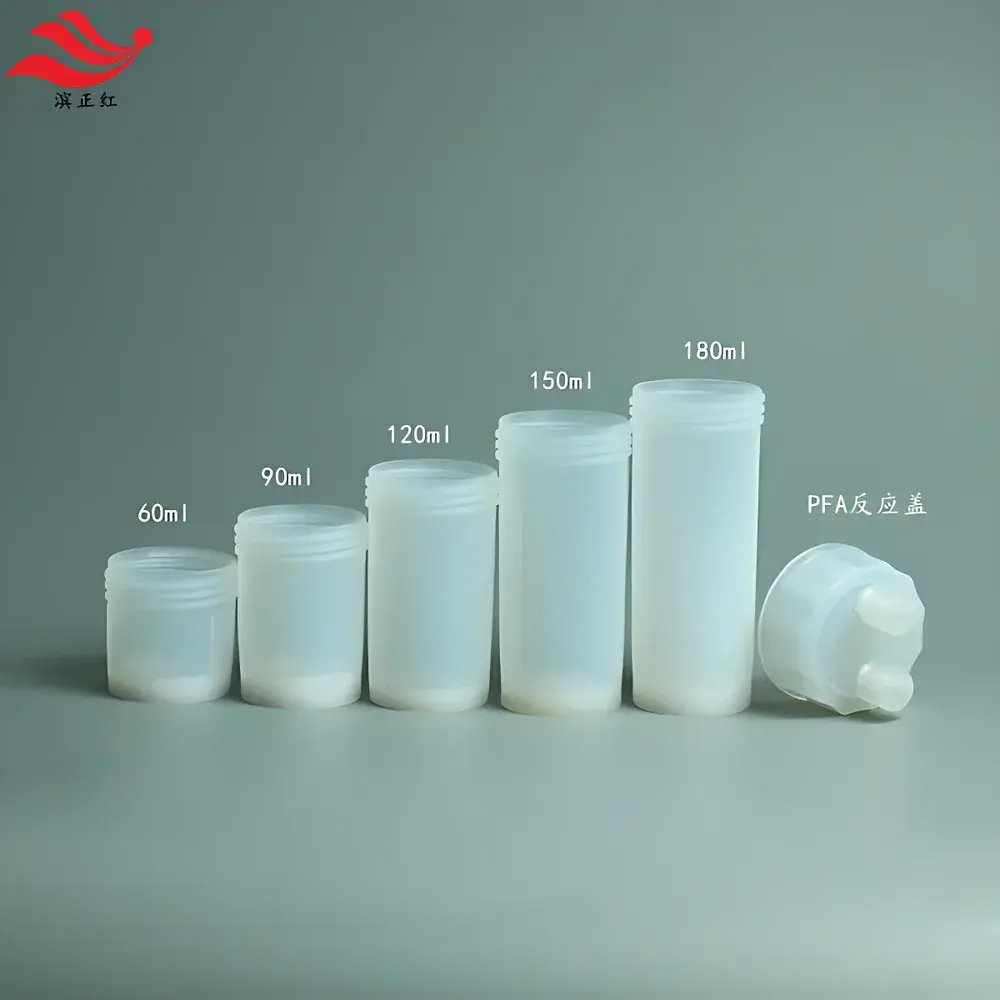 PFA Digestion Vessel / Absorption Bottle / Impingement Bottle / Gas Scrubbing Bottle (60–180 mL, Transparent, Semiconductor-Grade)