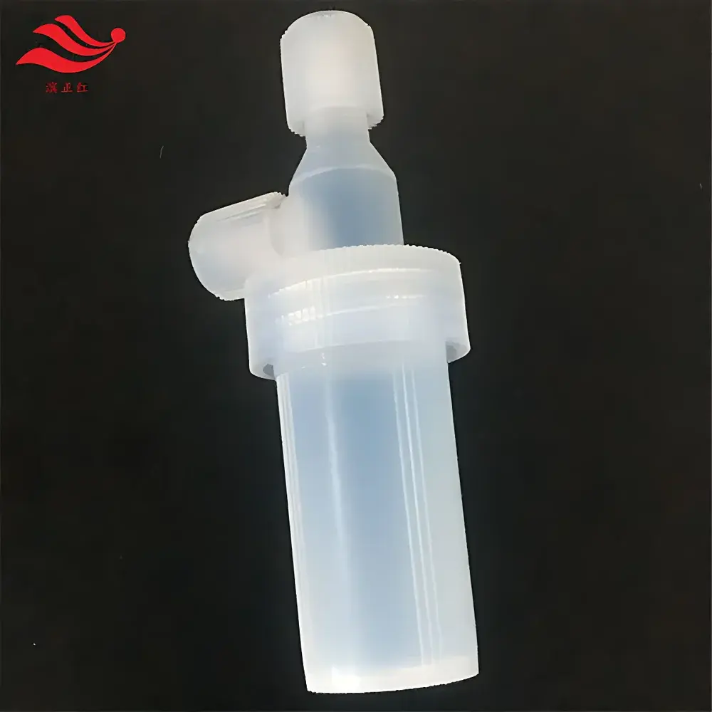 PFA Impact Dust Collector with 30 mL Purge Vial, 15 mL Buffer Vessel, 60 mL Absorption Bottle, and 1/4″ Gas Reaction Vessel