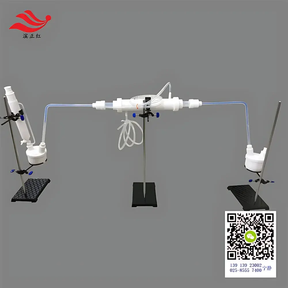 HF Condensation Reflux Apparatus with Hydrogen Fluoride Distillation System, PTFE Flask and Three-Neck Reactor with Integrated Separator