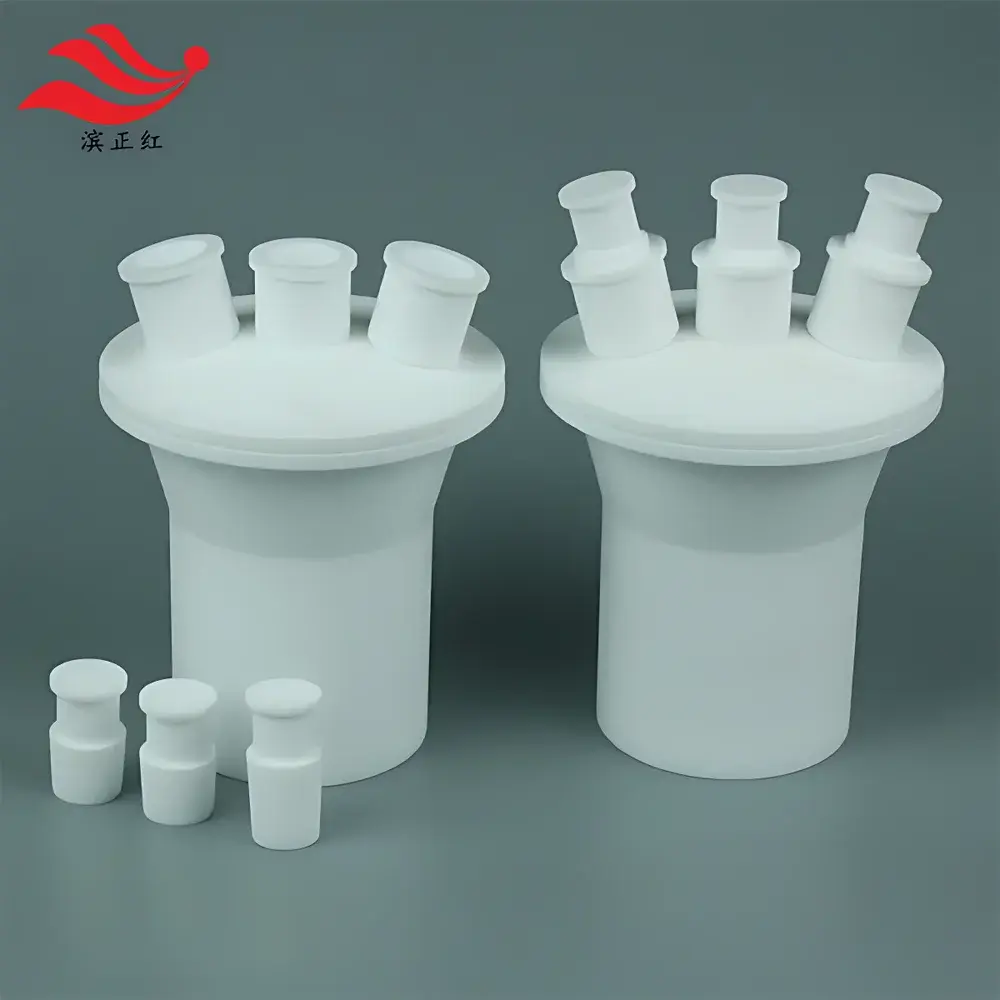 Binzhenghong PTFE Single-Neck, Three-Neck, and Four-Neck Round-Bottom Flasks with Standard Taper Ground-Glass Joints (17/24, 19/24, 24/29, etc.)