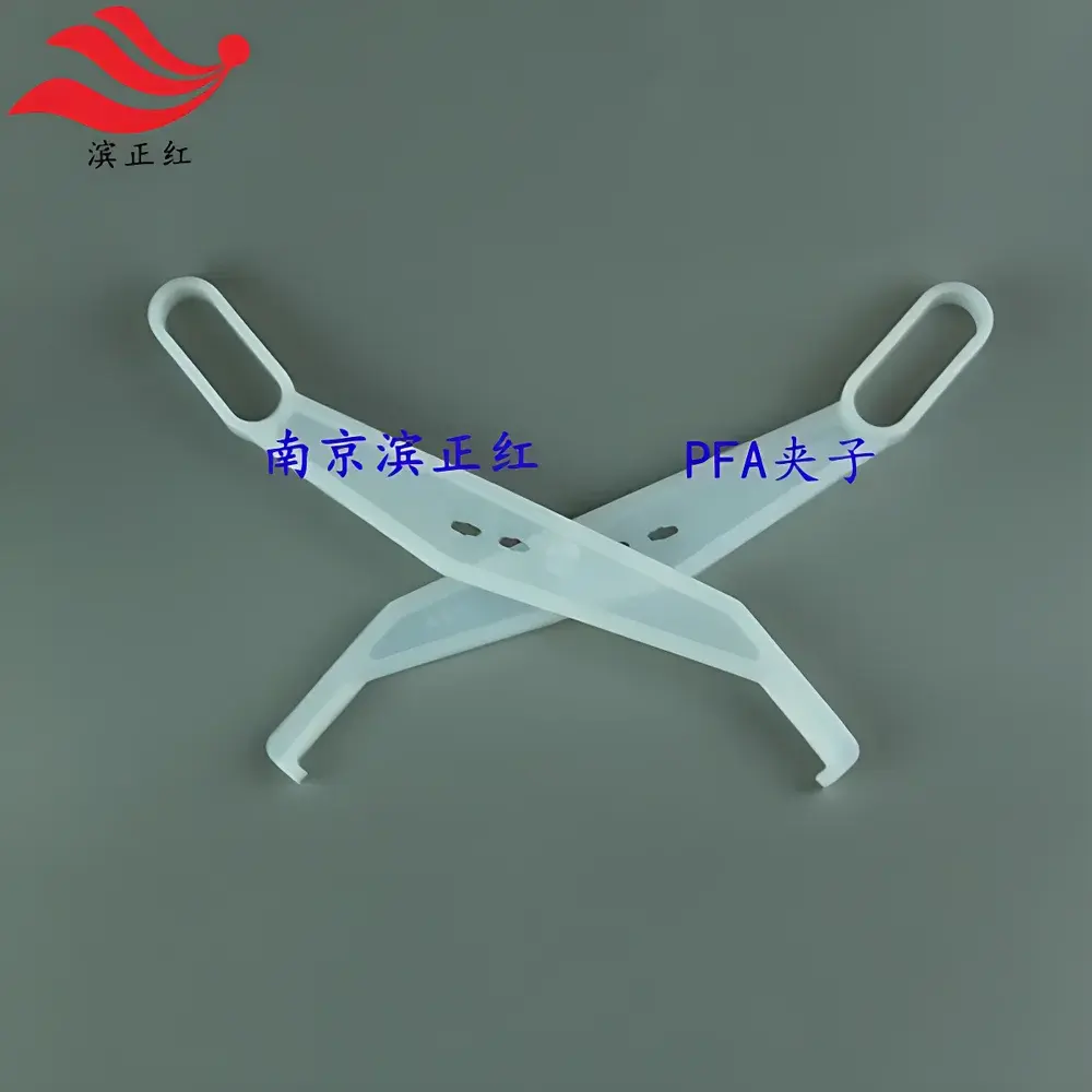 PFA Sampling Clamp with Extended Handle – Fluorinated Polymer Tweezers for Energy Industry Applications
