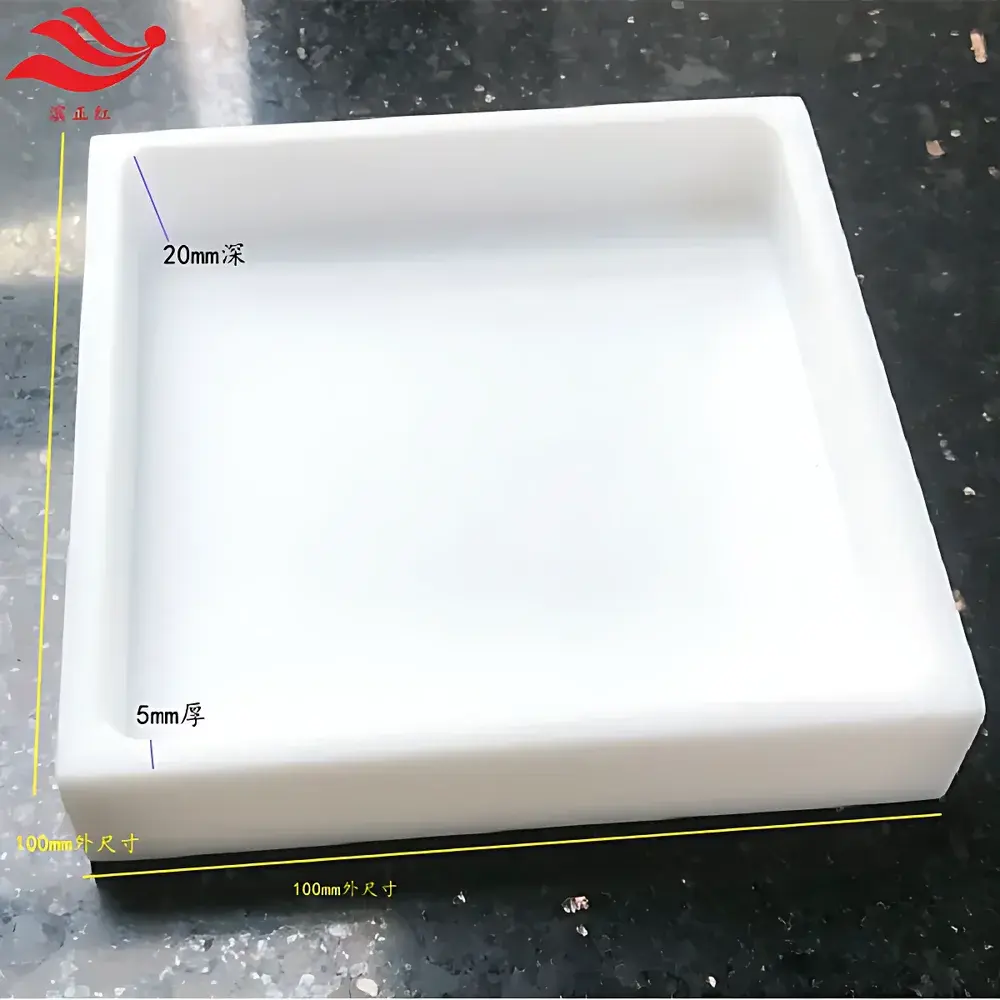 PTFE Tray by Binzhenghong – Custom Rectangular Corrosion-Resistant Sample Storage Container