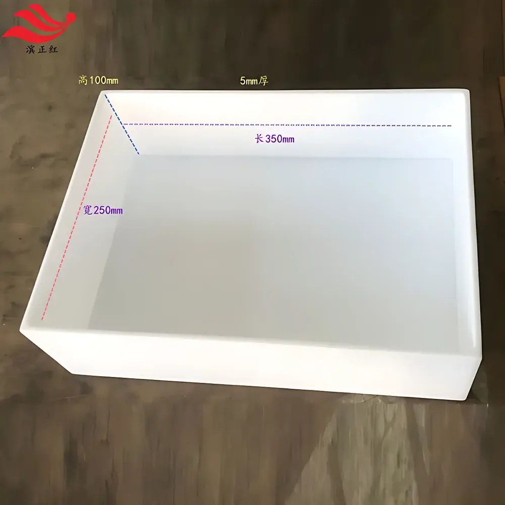PTFE Tray by Binzhenghong – Custom Rectangular Corrosion-Resistant Sample Storage Container