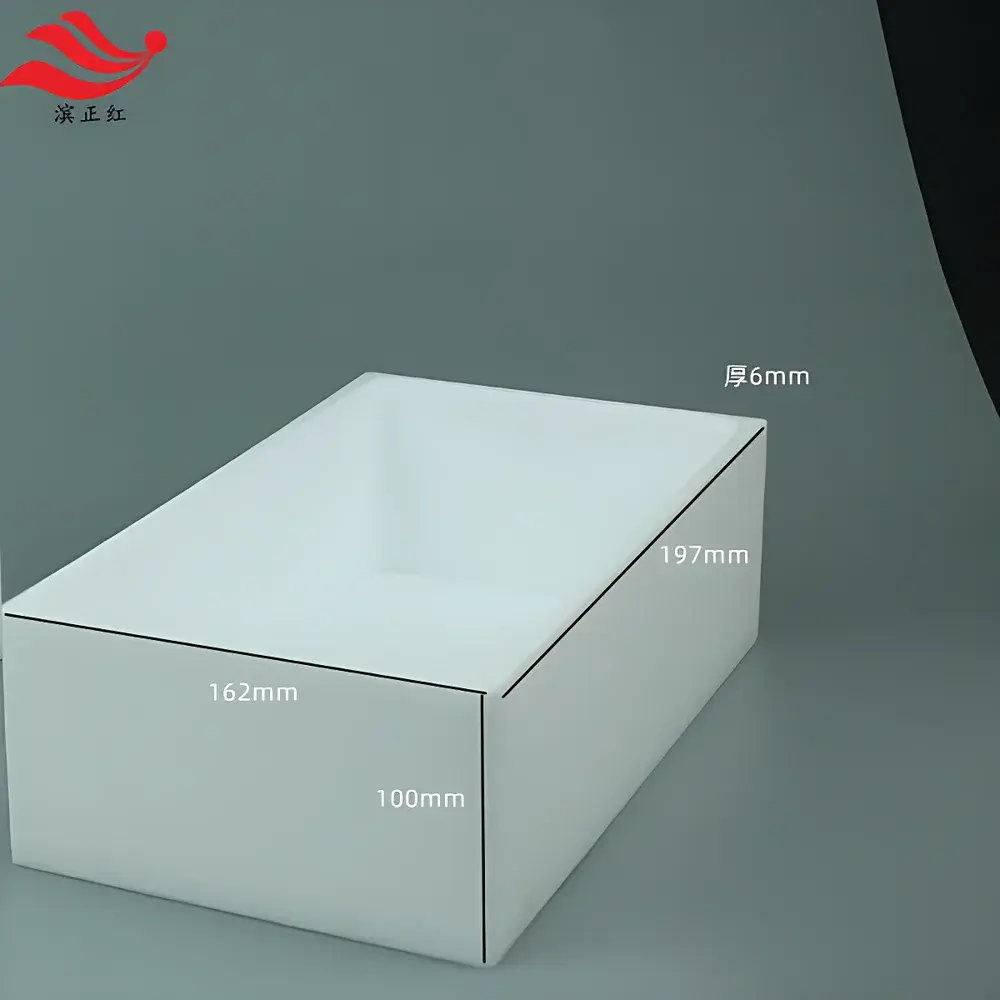 PTFE Tray by Binzhenghong – Custom Rectangular Corrosion-Resistant Sample Storage Container