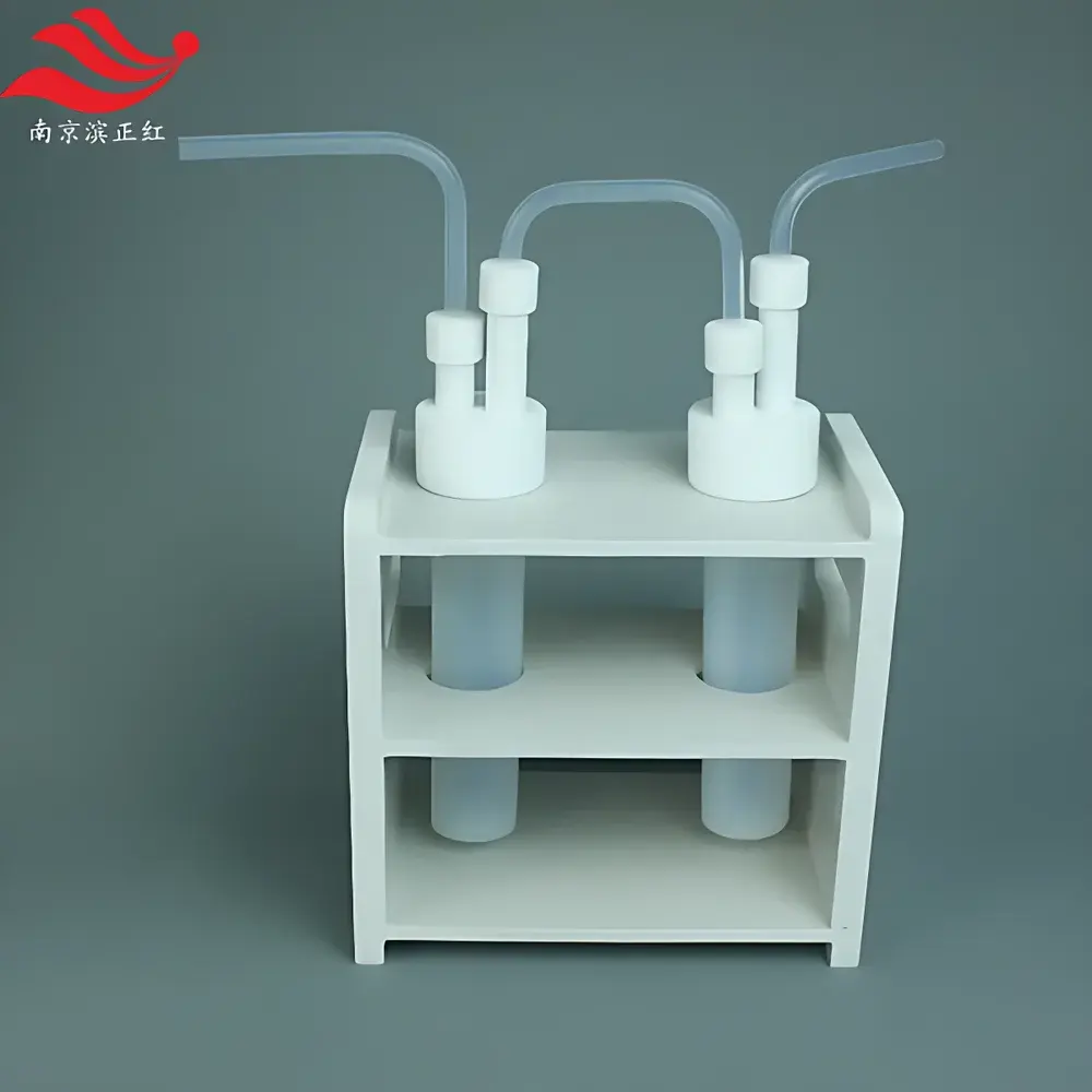 PFA Gas Washing Bottle (50 mL) for Hydrogen Fuel Purification in PEMFC Vehicles