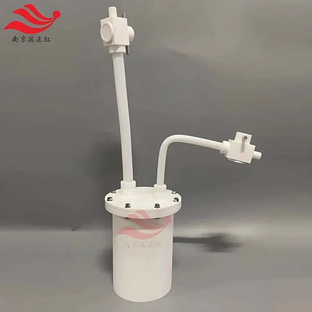 PTFE Custom 5L Three-Neck Evaporation Flask with Flanged Sealing and Integrated Valve