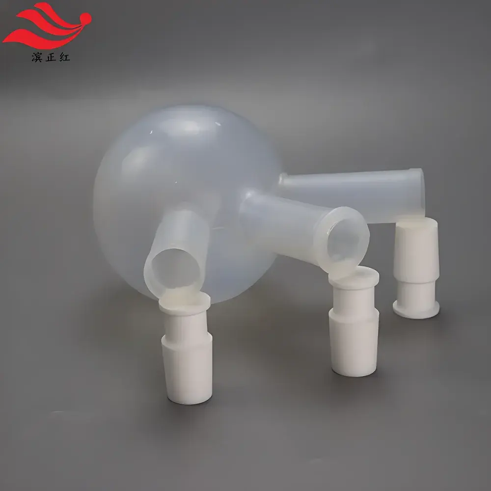 PFA Single- and Multi-Neck Reaction Flask for Pharmaceutical and HF-Resistant Chemical Processing