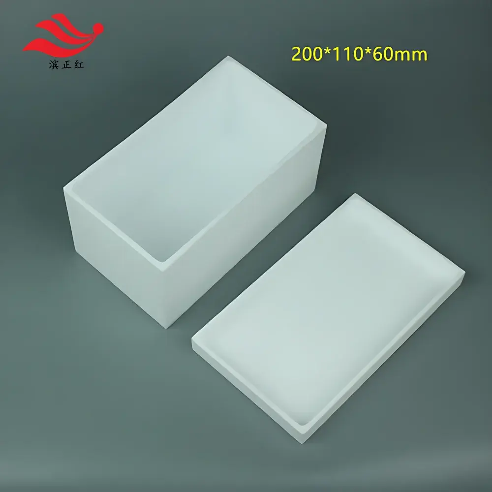 PTFE Rectangular Sample Storage Tray – Custom-Fabricated Corrosion-Resistant Monolithic PTFE Container by Binzhenghong