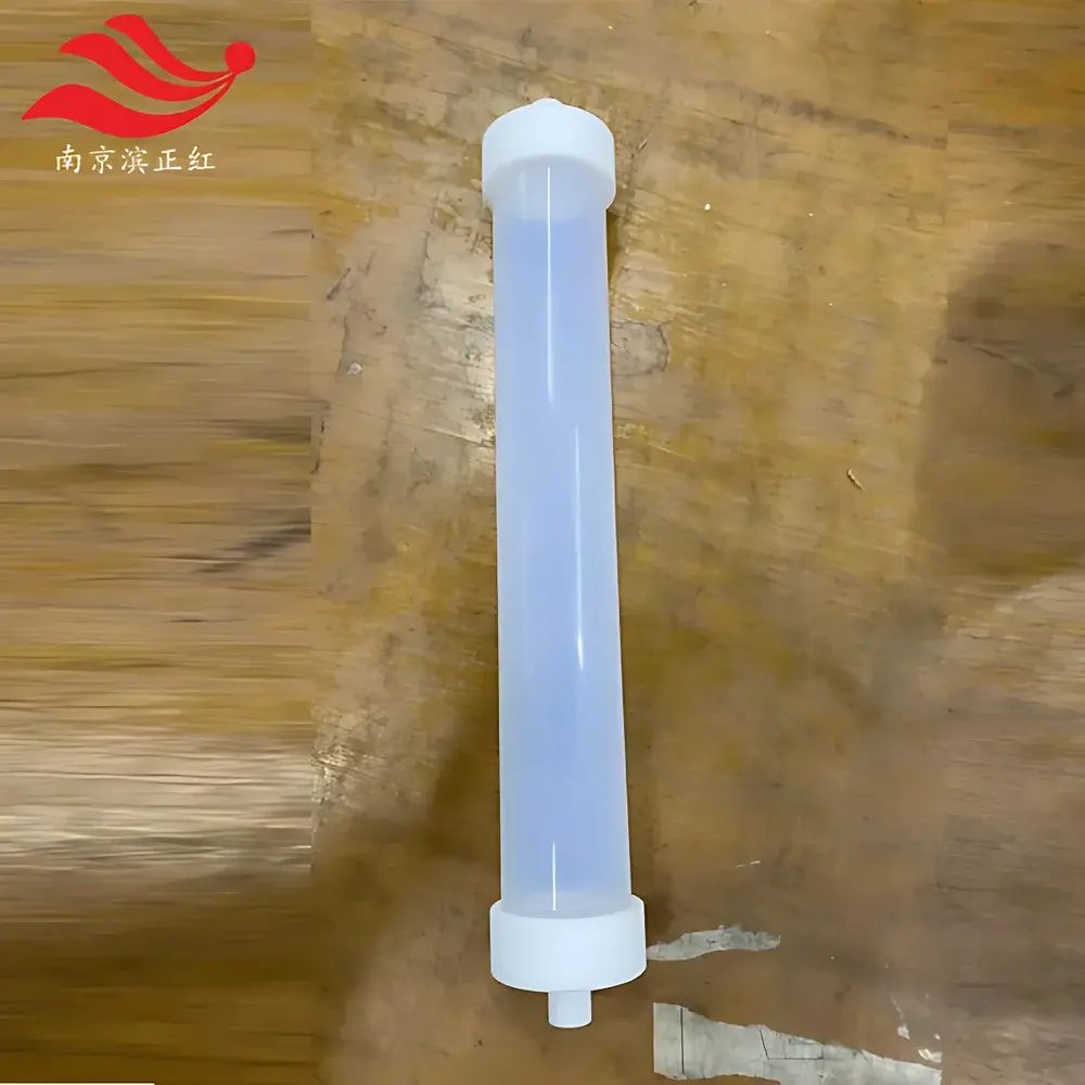 PFA Chromatography Column with Transparent Body, Sintered Frit, and Teflon®-Lined Micro-Column for Electrolyte Preparation and Ion Exchange