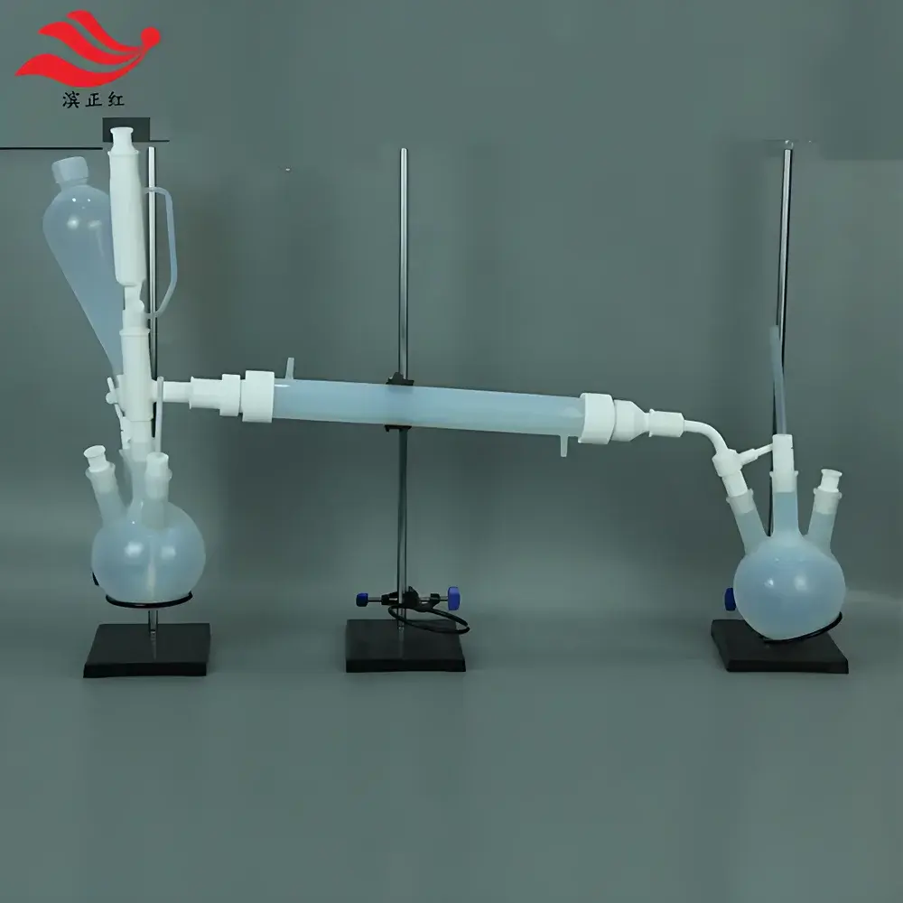 PTFE Cold Condensation Constant-Pressure Apparatus with Multi-Neck Distillation/Reaction Flask (Customizable 24/29/34 Standard Taper)
