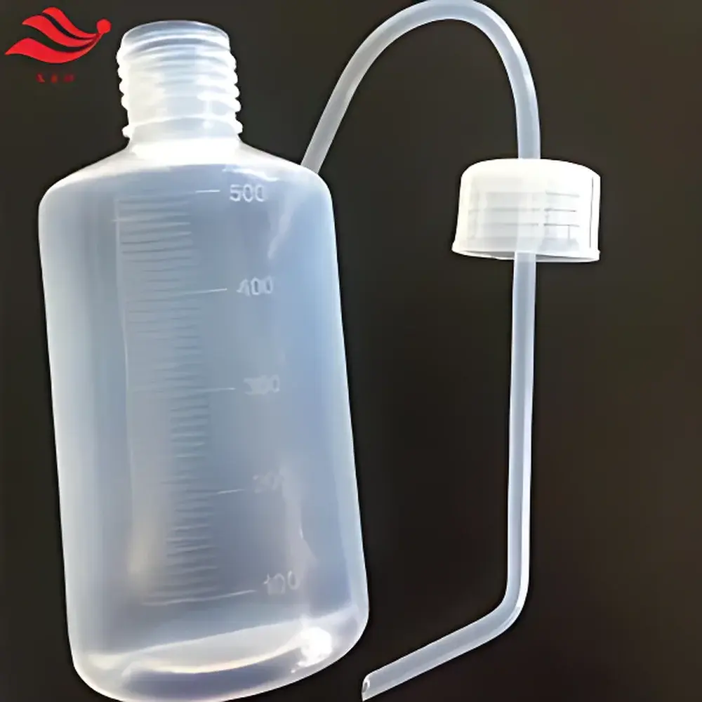 Isopropanol Dispensing Bottle with PTFE (FEP) Construction, 500 mL Graduated, Model A-MFG-TPC-5%-001 for Semiconductor IC Manufacturing