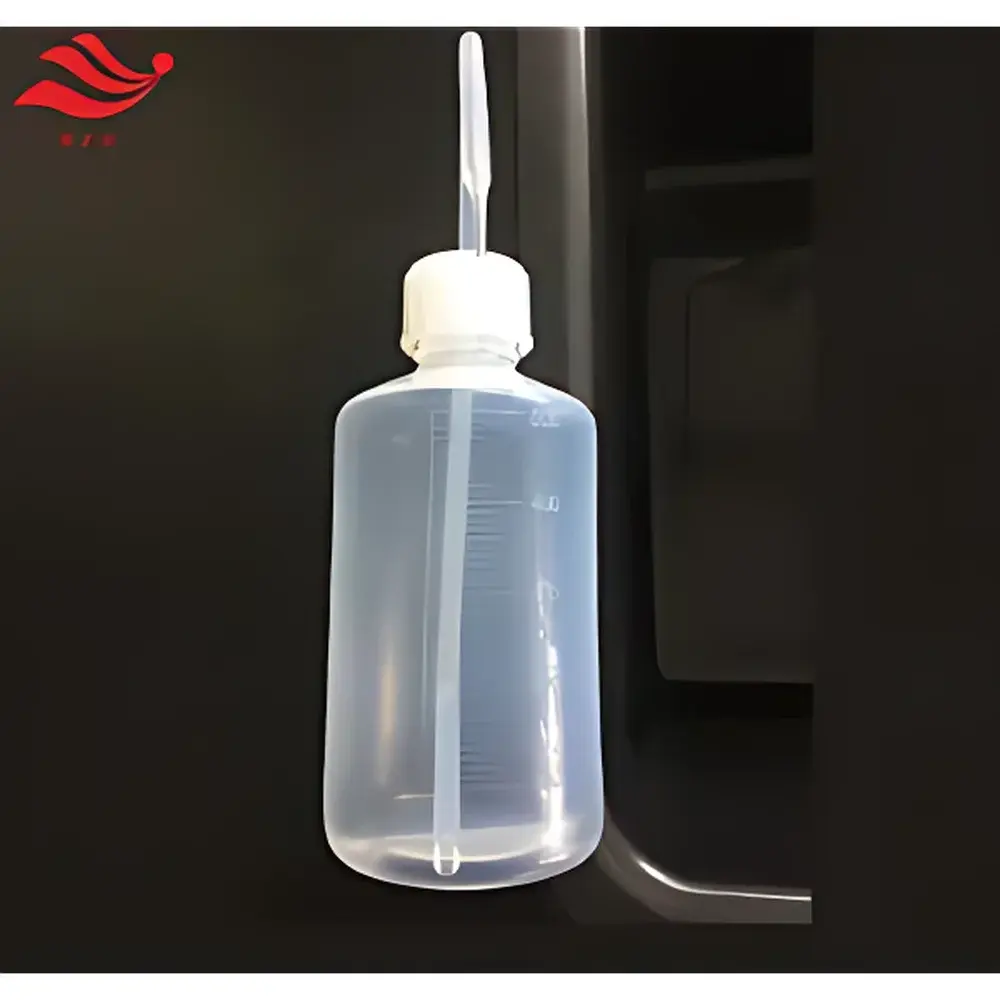 Isopropanol Dispensing Bottle with PTFE (FEP) Construction, 500 mL Graduated, Model A-MFG-TPC-5%-001 for Semiconductor IC Manufacturing