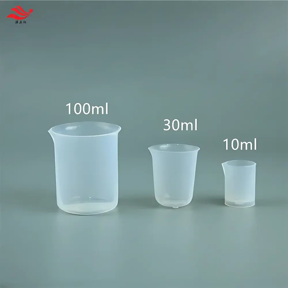 Binhenghong FEP Fluorinated Ethylene Propylene (FEP) Beakers – 10 mL, 30 mL, and 100 mL Transparent Laboratory Beakers