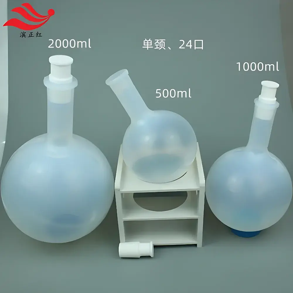PFA Single-Neck & Multi-Neck Reaction Flask (2000 mL) for Pharmaceutical and HF-Resistant Chemical Processing