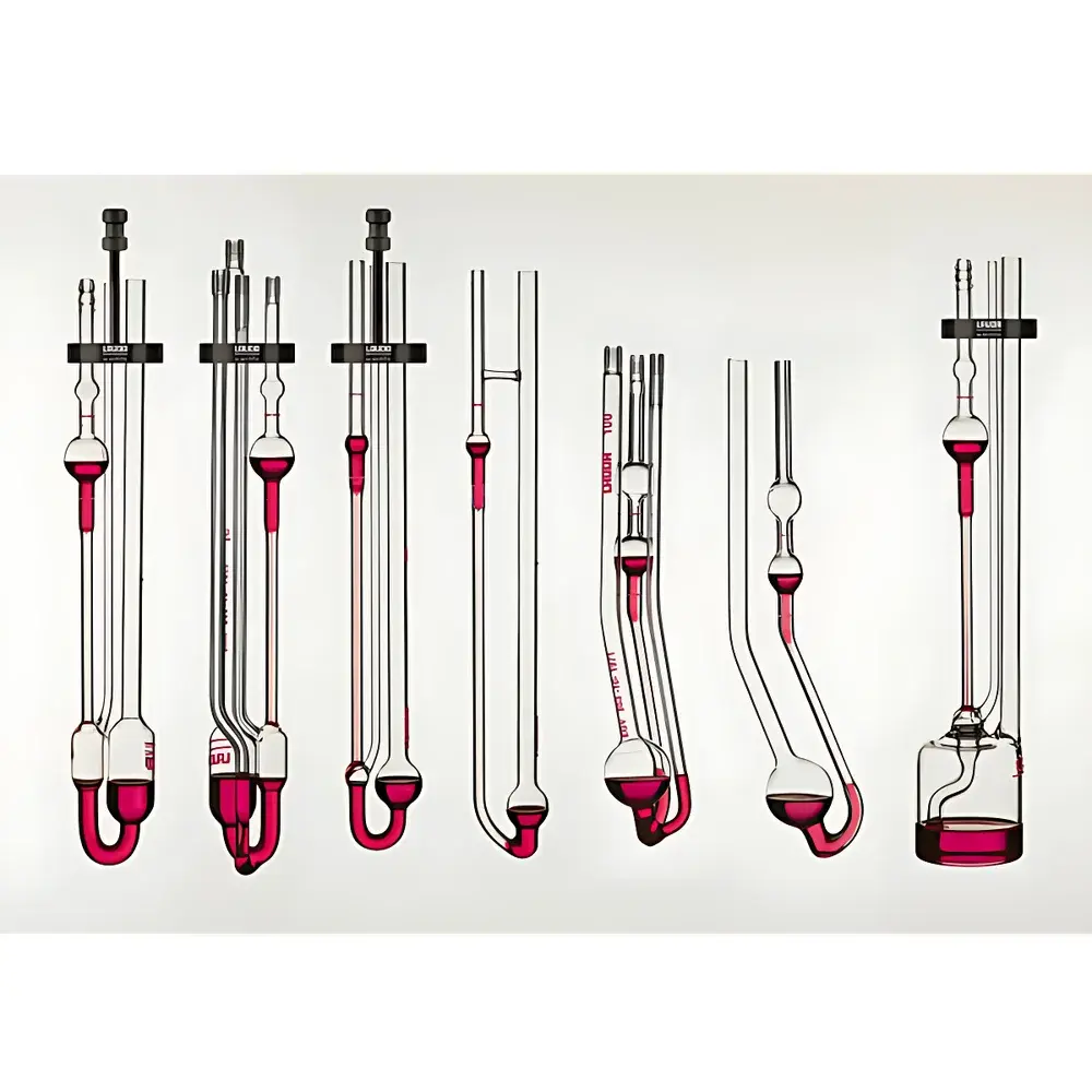 LAUDA Ubbelohde, Cannon-Fenske, and Ostwald Glass Capillary Viscometers
