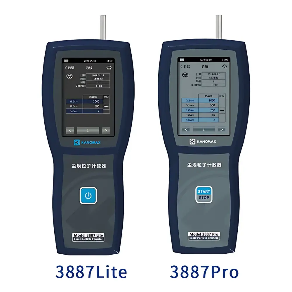 Kanomax 3887Lite / 3887Pro Handheld Laser Particle Counter for Pharmaceutical Cleanroom Monitoring