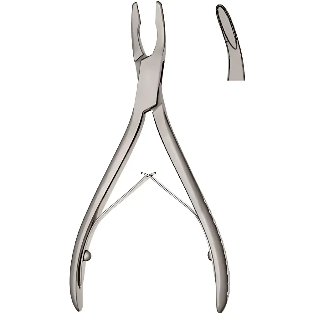FRIEDMAN S21015-14 Single-Joint Curved Rongeur Forceps