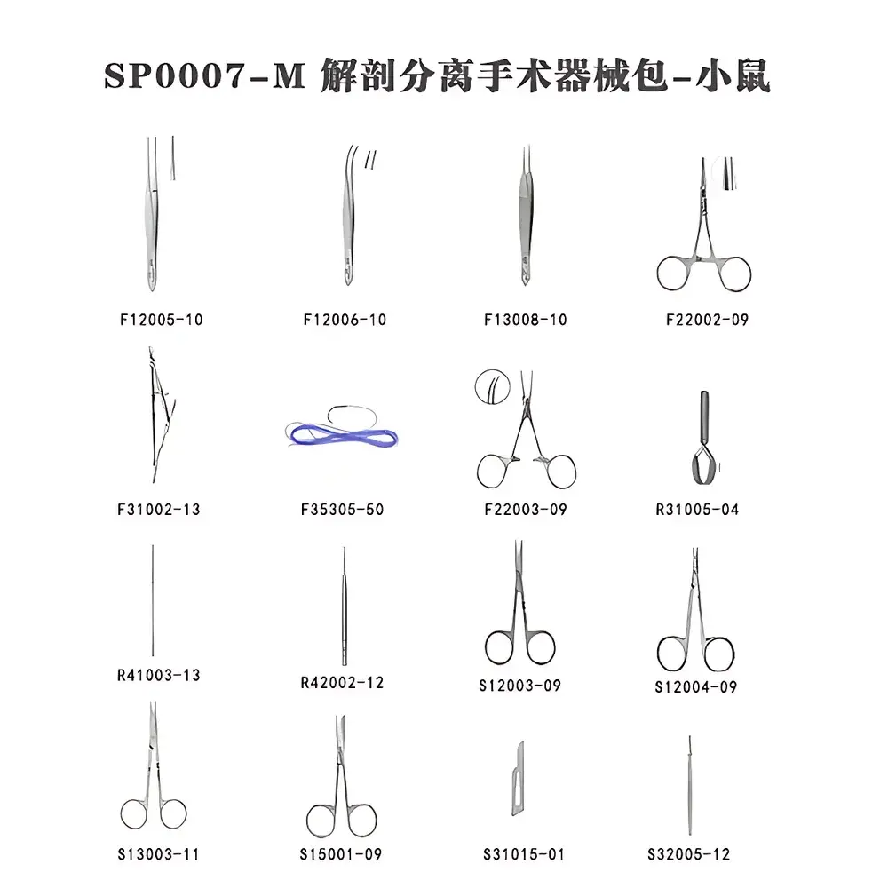 RWD SP0007-M Mouse Dissection Instrument Set
