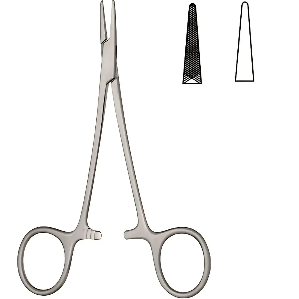HALSEY Needle Holder (Atraumatic) – Straight, 13 cm, RWD F31024-13 / F31025-13