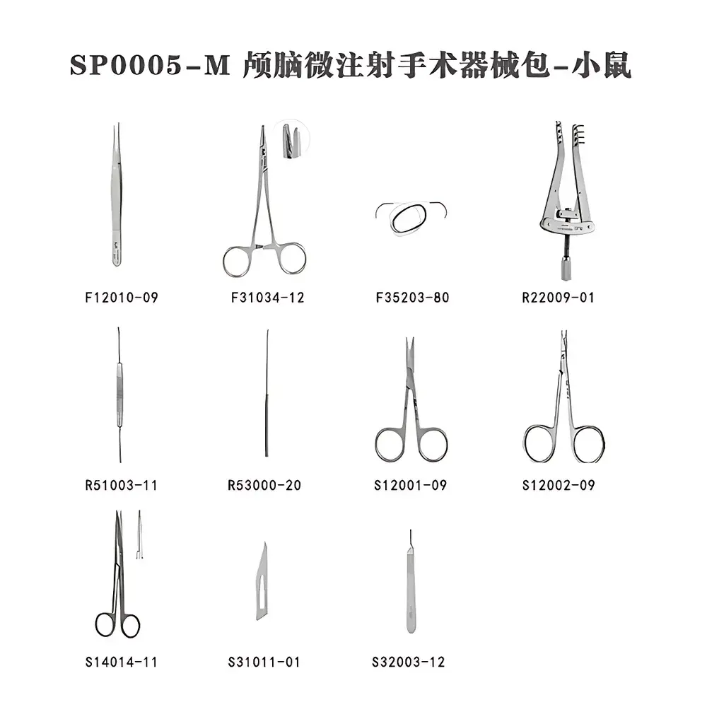 RWD SP0005-M Mouse Neurosurgical Microinjection Instrument Set