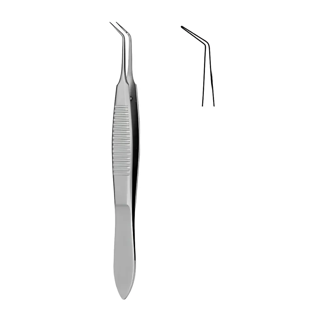 RWD F12013-10 45° Angled Fine-Tip Non-Toothed Micro Dissecting Forceps
