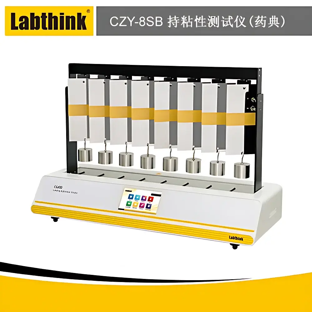 Labthink CZY-8SB Pharmacopoeia Compliant Tack and Holding Power Tester (8-Station Vertical Adhesion Tester)