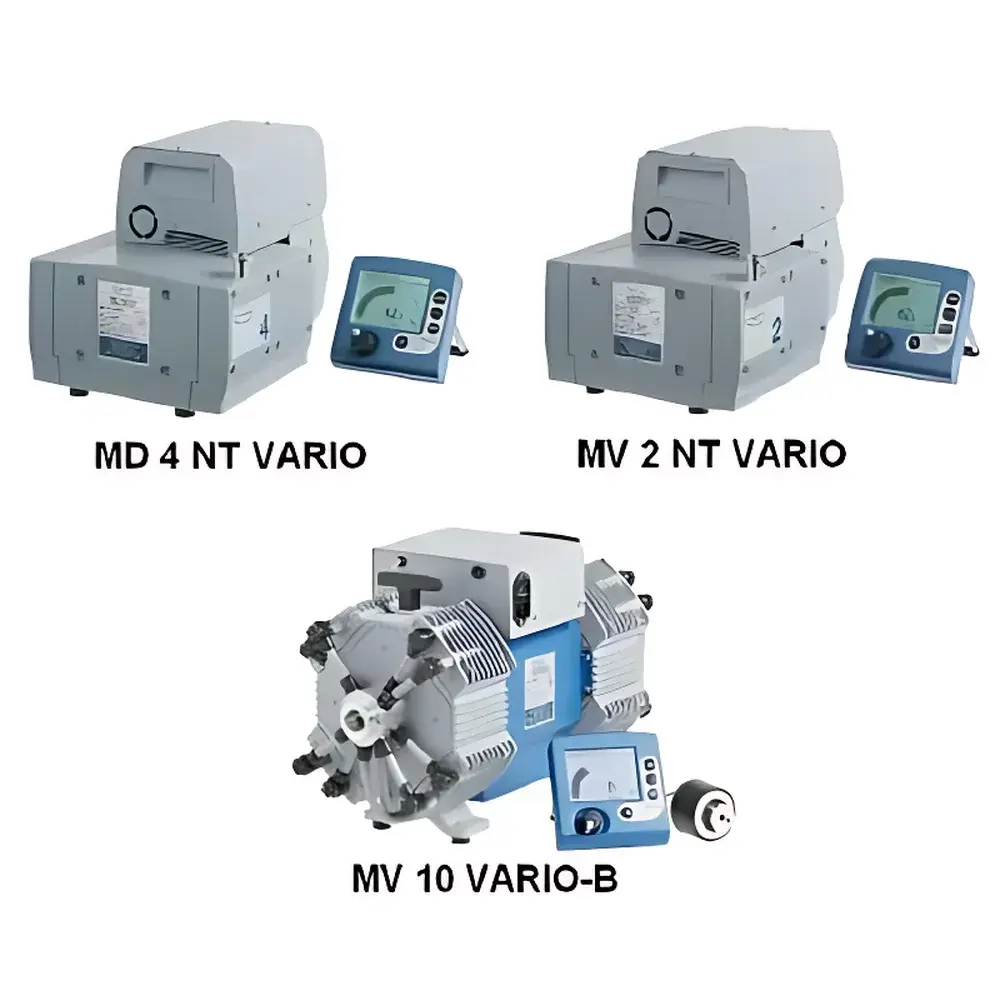 Vacuubrand MD 4 NT VARIO, MV 2 NT VARIO & MV 10 VARIO-B Variable-Speed Diaphragm Vacuum Pumps with Integrated CVC 3000 Electronic Vacuum Controller