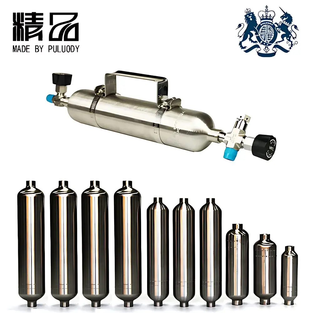 PULL 500 mL Cryogenic Sampling Cylinder with 316L Stainless Steel Construction