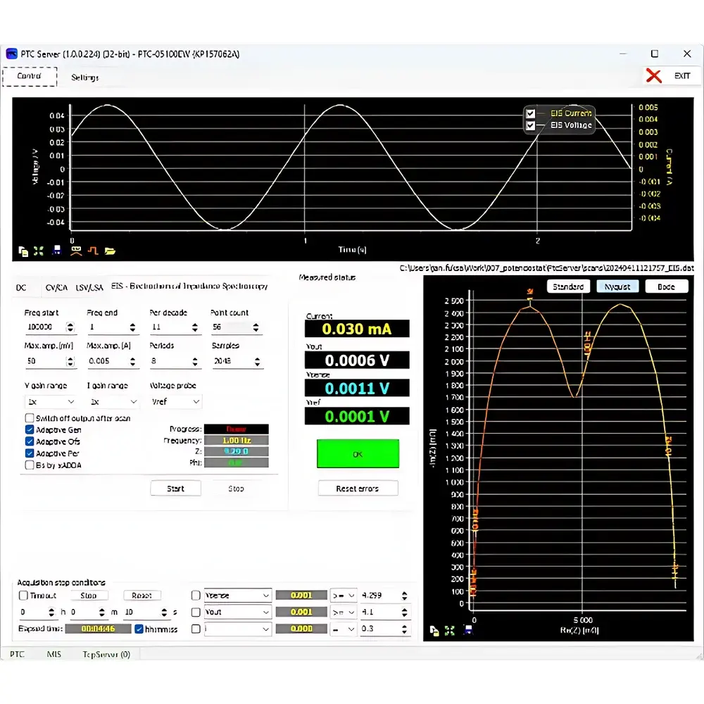 Gamry PTC-1020E High-Current Bipotentiostat/Galvanostat Electrochemical Workstation