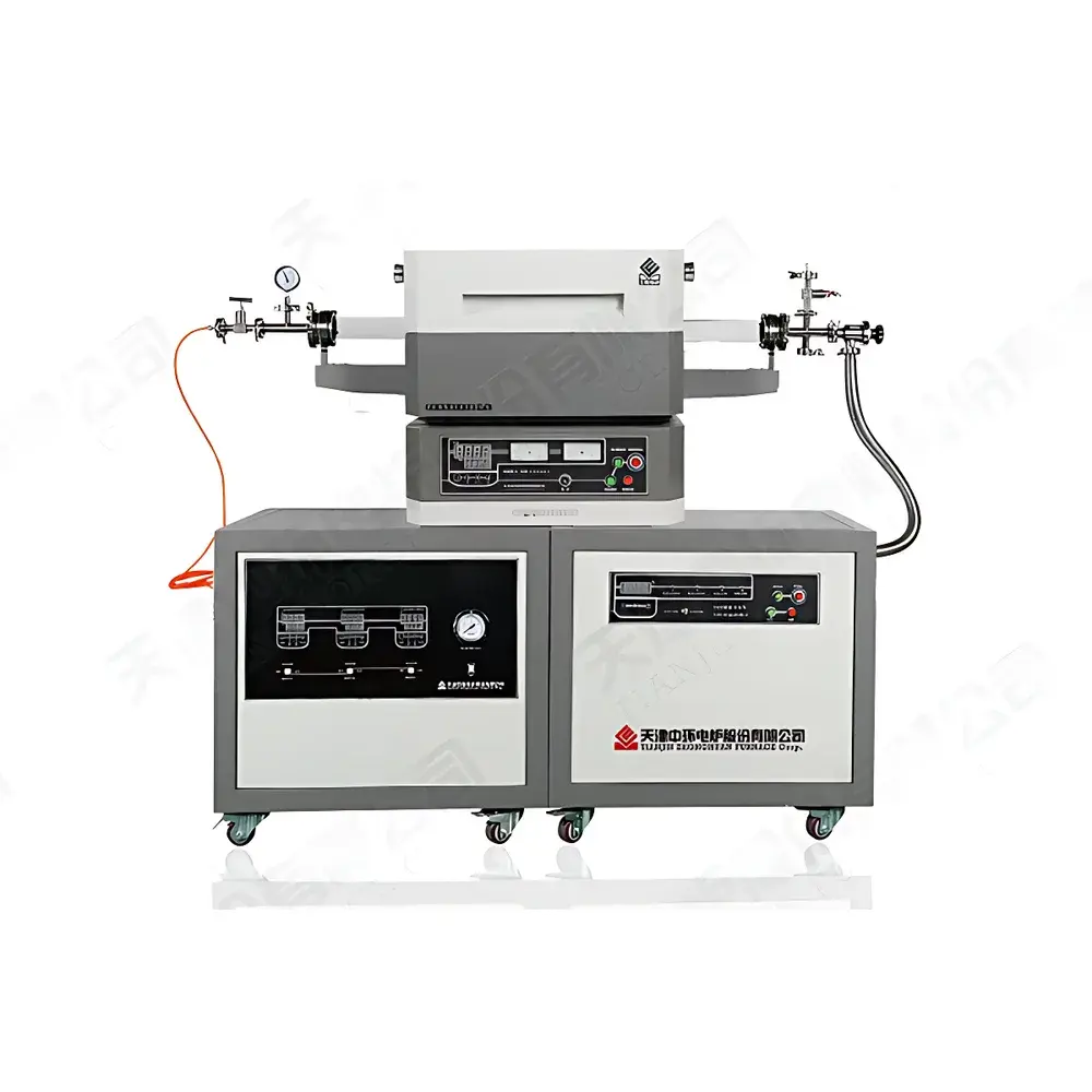 Zhonghuan Furnace CVD-12II-3Z/G Dual-Zone Chemical Vapor Deposition System with 1200°C Vacuum Tube Furnace