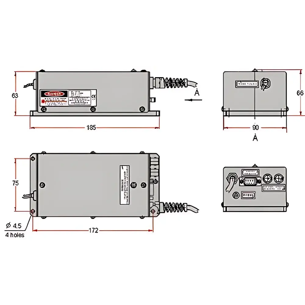 Laser-Export Garnet LCM-DTL-374QT Diode-Pumped Solid-State (DPSS) Q-Switched UV Laser