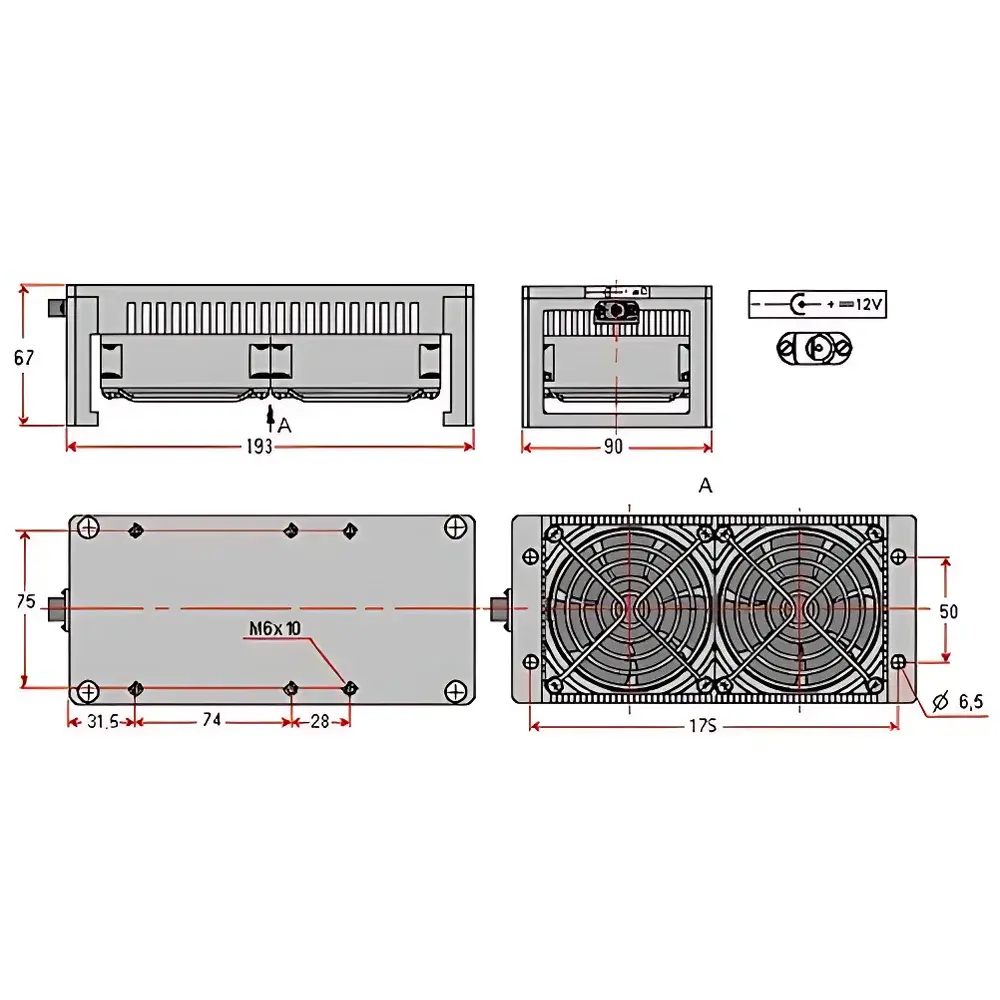 Laser-Export Garnet LCM-DTL-374QT Diode-Pumped Solid-State (DPSS) Q-Switched UV Laser