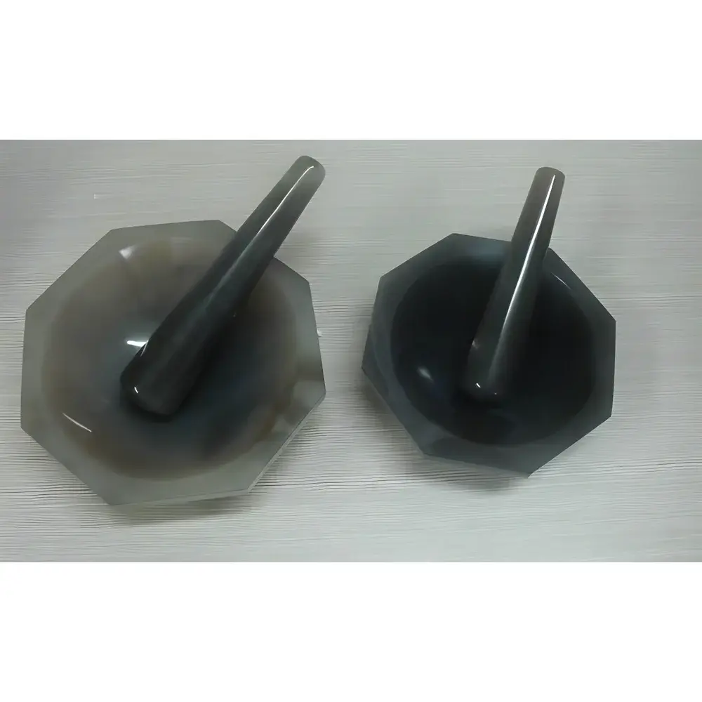 Agate Mortar by Zhongke Aobo – 40–300 mm Diameter, High-Purity Brazilian Raw Material
