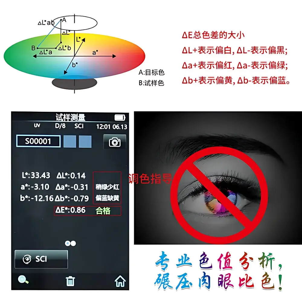 3nh TS10 Handheld Spectrophotometric Colorimeter for Ink and Plastic