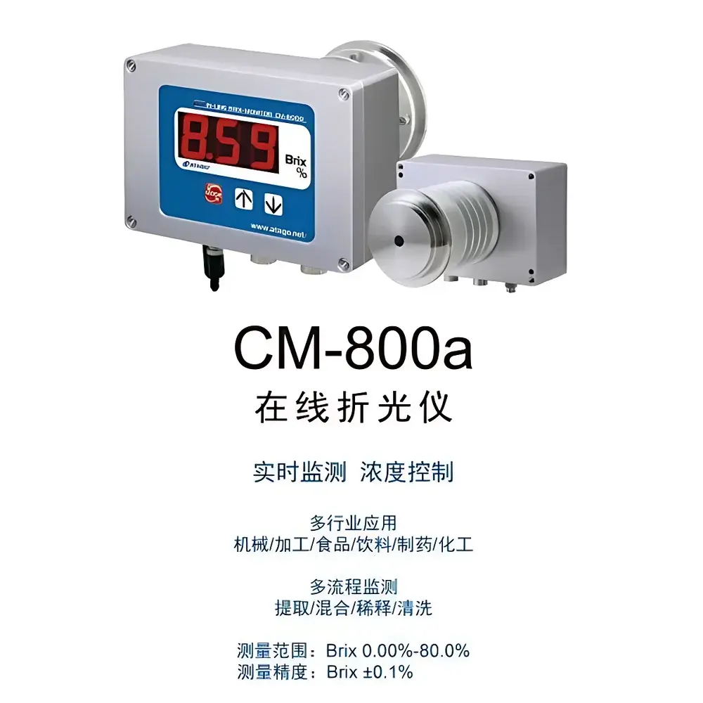ATAGO CM-800α Series In-Line Process Refractometer for Real-Time Concentration Monitoring