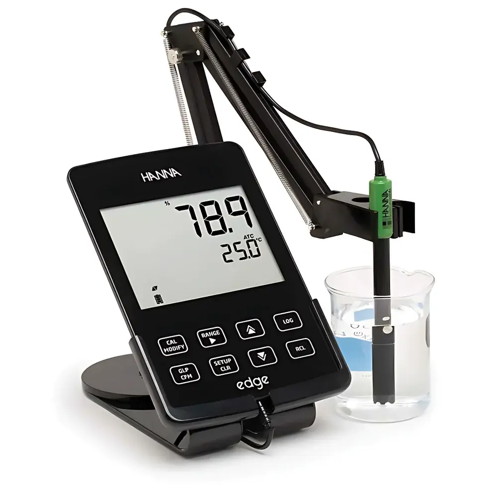 Hanna HI2040 Benchtop Digital Dissolved Oxygen and Saturation DO Meter with Integrated Temperature Compensation