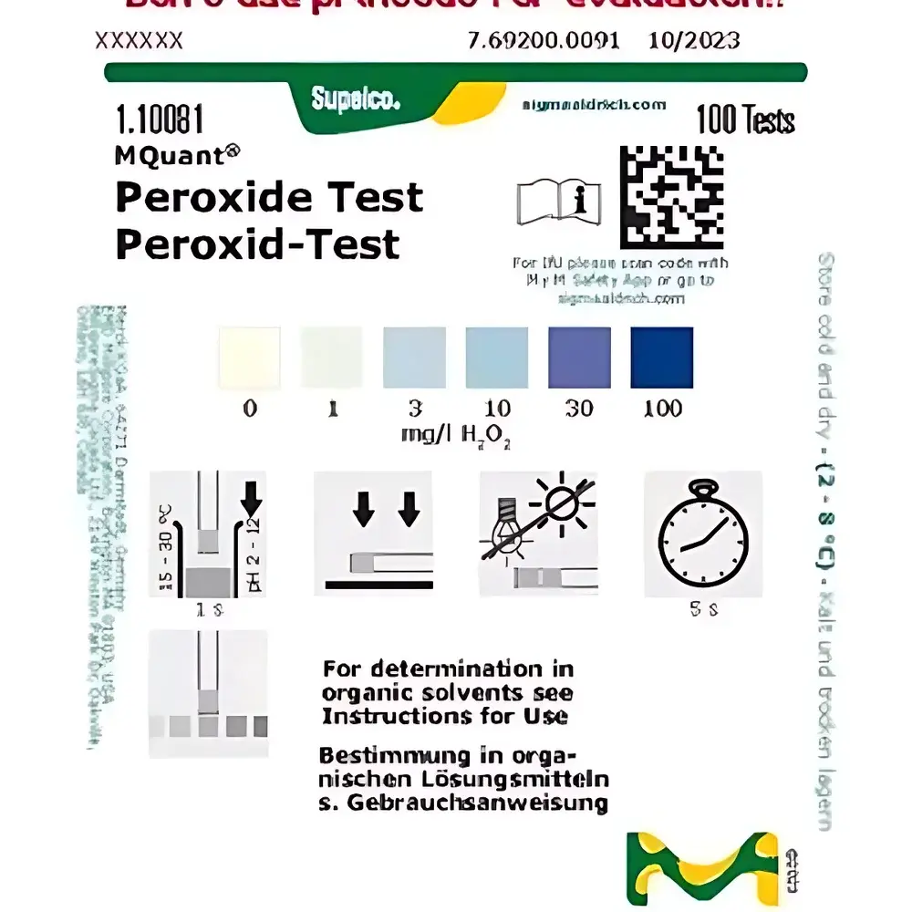 Merck MQuant® Hydrogen Peroxide Test Strips