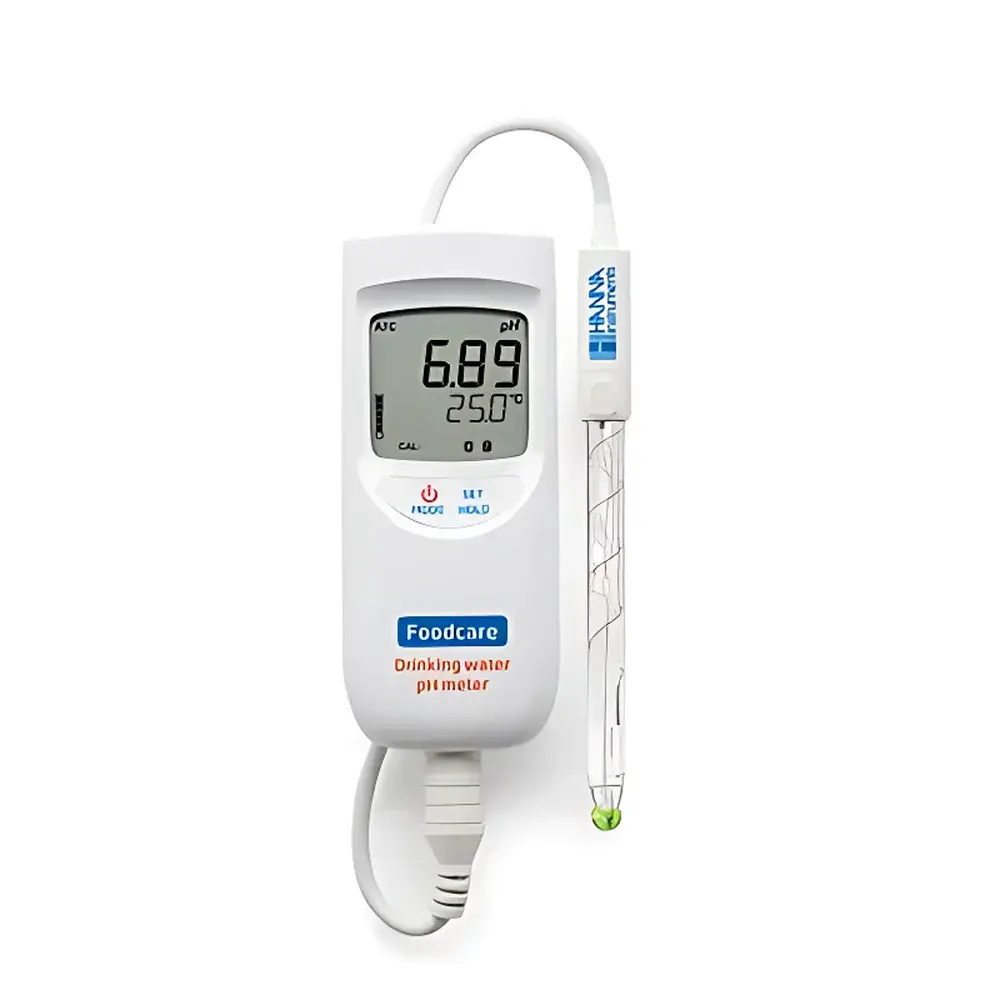 Hanna HI99192 Portable pH and Temperature Meter for Drinking Water and Low-Conductivity Applications