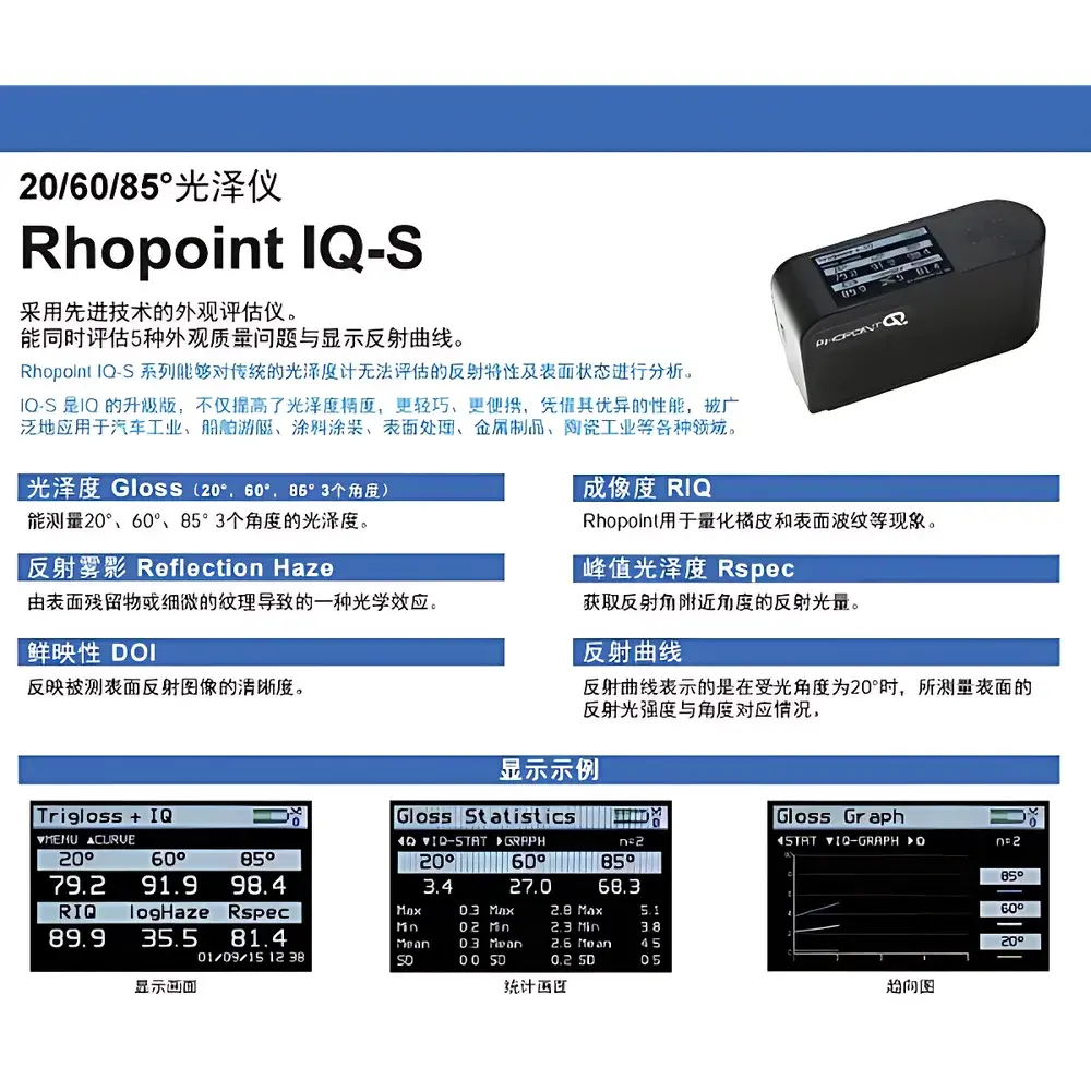 Konica Minolta Rhopoint IQ-S Trigloss and Appearance Analyzer