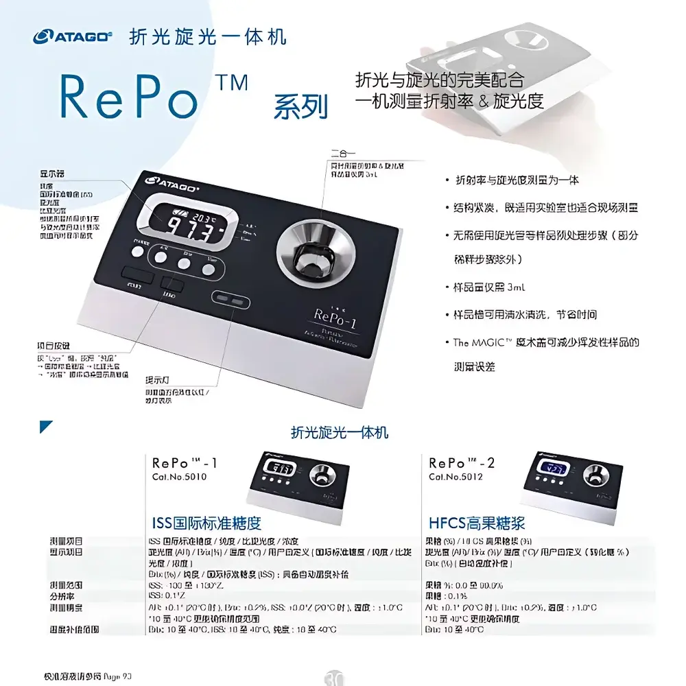 ATAGO RePo™ Series Integrated Refractometer-Polarimeter