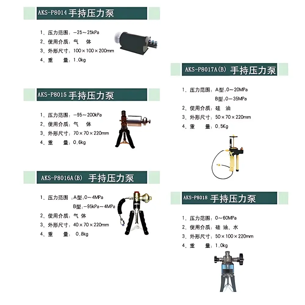 AKS-P8018A Desktop Hydraulic Pressure Pump
