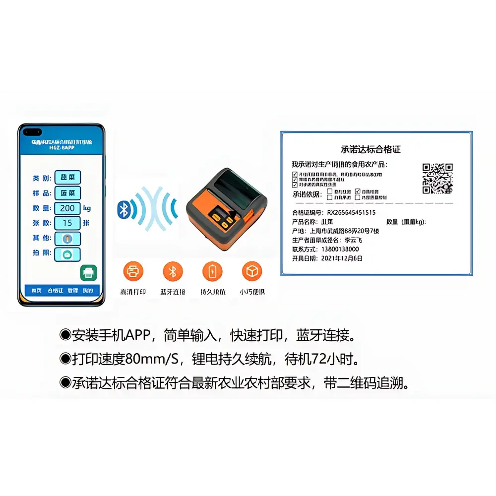 Ruixin RXHGZ-V1.0 Food Traceability & Commitment-Based Compliance Certificate Printing Management System