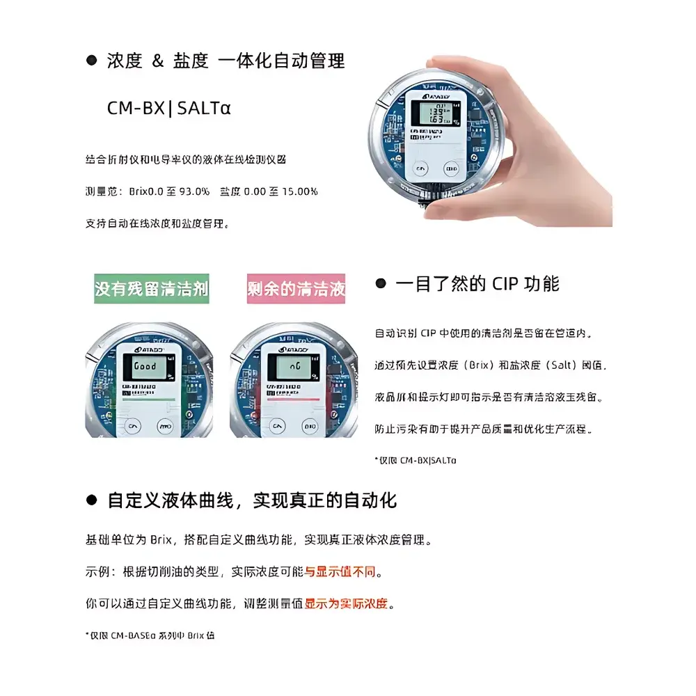 ATAGO CM-BX/SALT α Online Refractometer & Conductivity-Based Salinity Analyzer