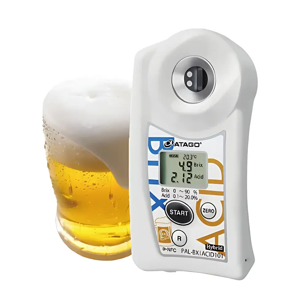 ATAGO PAL-BX/ACID 101 Portable Dual-Parameter Refractometer for Beer Brix and Total Acidity Measurement