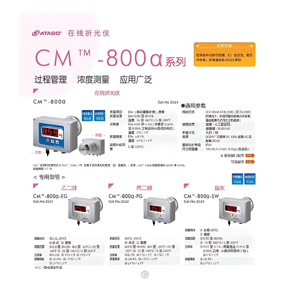 ATAGO CM-800α Online Refractometer