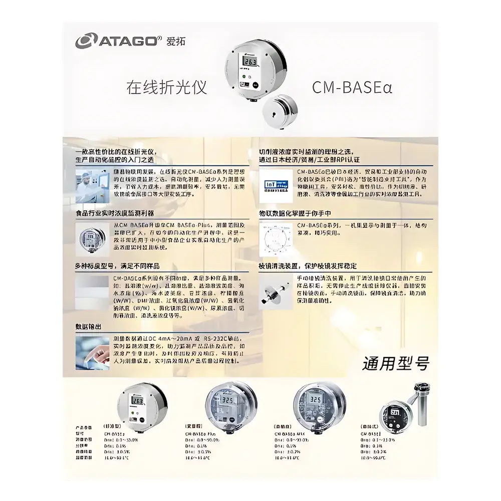 ATAGO CM-Baseα-MAX Inline Refractometer