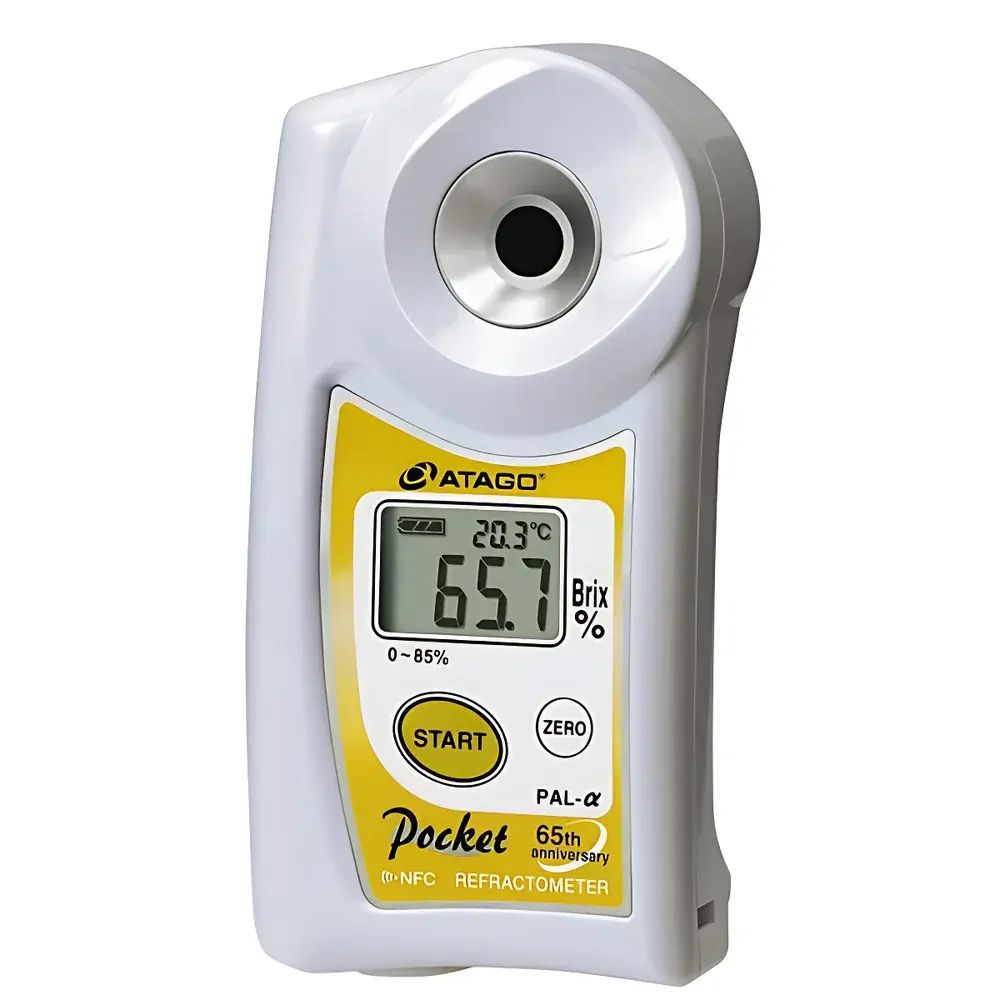 ATAGO PAL-α Portable Digital Refractometer with Wide Brix Range (0.0–85.0%)